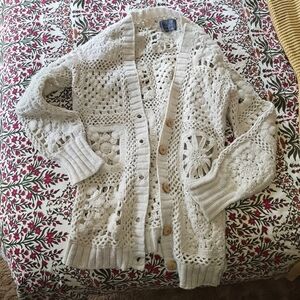 Sundance Wool Crocheted Cardigan M/L